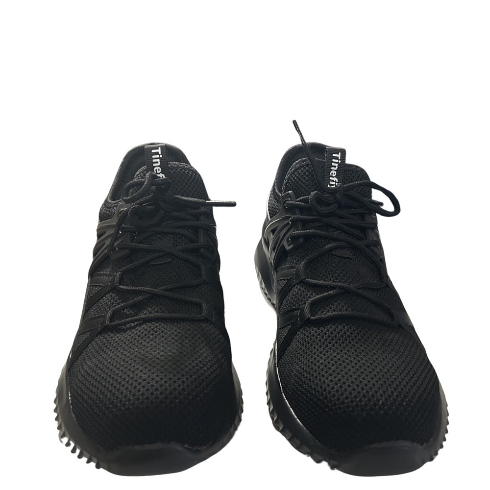 Tinefiy Black steel toe shoes. Size 10.